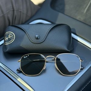 Ray-Ban polarized hexagonal flat lenses